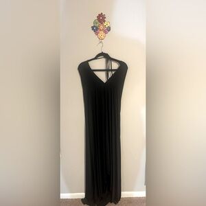 Fashion Love, 3xl, black slinky halter top maxi dress